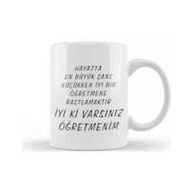 Öğretmen Günü Öğretmene Güzel Söz Kupa Bardak Porselen Karışık