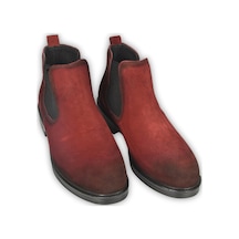 Deepsea Erkek Bordo Yanları Lastikli Süet Deri Ortopedik Taban Chelsea Bot 2509938 False
