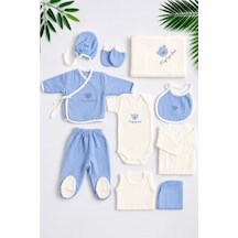 Sitilin Erkek Bebek Yenidoğan Müslin % 100 Pamuk Natural Müslin 10 Lu Lüks Hastane Çıkışı Hediyesi Stl7222 Beyaz