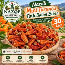 Nazop Nazilli Mini Turuncu Tatlı Balon Biber Kurusu 30 Adet