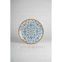 12'li Valencia Servis Tabak 23cm Dijital Tiara-a Rinart Krem