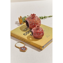 Pasabahce Nar Porselen Tealight Mumluk M Kırmızı - 1 Adet