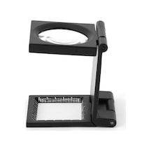 10x28mm Üç Katlanır 10x Büyüteç Çinko Alaşımlı Büyüteç Ölçekli Büyüteç