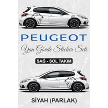 Peugeot Sport Yan Gövde Sticker Seti Siyahparlak - 864812067