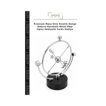 Premium Masa Üstü Kinetik Denge Dekoru Hareketli Metal Obje İlginç Hediyelik Farklı Hediye