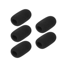 F Tipi Siyah Mikrofon Köpük Koruması 62mm Yükseklik, 30mm Dış Çap, 14mm İç Çap - 5 Adet, Ses Kalitesini Artırır, Gürültüyü Azaltır