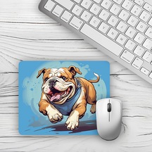 Retro Koşan Köpek Tasarımlı Baskılı 18x22 Cm Mouse Pad