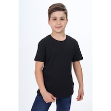 Toontoy Kids Toontoy Erkek Çocuk Bisiklet Yaka Kısa Kollu Tişört Siyah