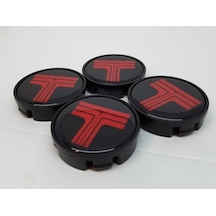 Jant Göbeği Tofaş Uyumlu 55/52 52MM Yuva 4'Lü Set Kırmızı Plasto