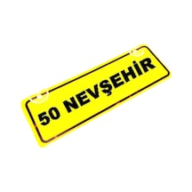 50 Nevsehir Yazılı Sarı Dekor Plaka Sök Tak Pratik Yeni Nesil