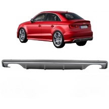 Audi A3 2014-2015-2016 8v Sedan Plastik Gri S3 Arka Difüzör