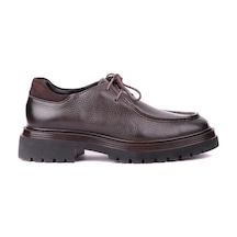 Shoetyle - Kahverengi Hakiki Deri Bağcıklı Günlük Erkek Ayakkabı 115-k600-1443 Kahve Rengi
