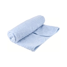 Mavi Bebek Çocuk Battaniyesi Kabartmalı Yumuşak İnce Mevsimlik 90 x 110 CM Örtü Mavi