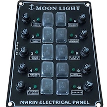 Moonlight 10'Lu Çiftli Switch Panel 12-24 Volt