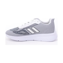 Dijital Baskılı Unisex Gri Sneaker - Beyaz Desenli Günlük Ayakkabı Gri-beyaz