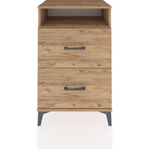 Hyperion Komodin Tek Raflı 2 Çekmeceli 60x44x96 Çam-çam Çam