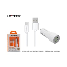 Hytech Hy-X46 3.4A Hızlı Şarj Type-C Beyaz Araç Şarj Cihazı