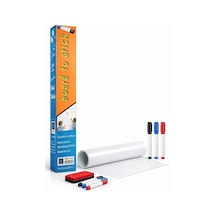 Yapışkanlı Beyaz Yazı Tahtası Sticker, Pvc Malzeme, 45x200 Cm, Silinebilir Tahta Folyosu Diğer