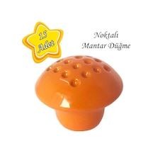 15 Adet Turuncu Noktalı Mantar Düğme Kulp Çocuk Bebek Mobilya Çekmece Dolap Kapak Kulbu Metal Kulp Aksesuarları Vidalı