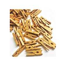 100'lü Gold Ahşap Mandal 2.5cm 10'lu Paket-1000 Adet İtmh004ksst180 Çok Renkli