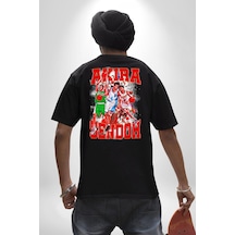 Basketbol Akira Sendoh Anime Slam Dunk Karakter Pamuklu Unisex Oversize Sırt Dijital Baskılı Siyah T-shirt Siyah