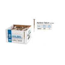 Metrashop Kalibre Dübel 8 Mm Vida Dübel Takımı 100 Adet