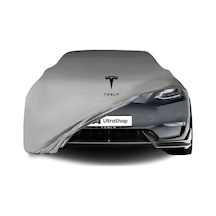 Tesla Model Y 2020- Araba Brandası Gri Kumaş Penye Toz Geçirmez Oto Garaj Branda