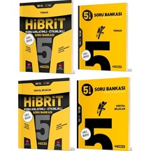 Hız 2025 5. Sınıf Türkçe + Sosyal Bilgiler Soru + Hibrit - Konu Seti 4 Kitap