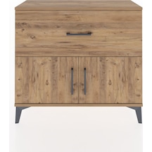 Arges Şifonyer Tek Raflı Tek Çekmeceli 2 Kapaklı 88x30x80 Çam-çam Atlas Çam