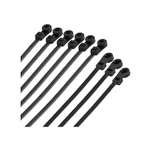 Delikli Vida Kablo Bağı Plastik Kelepçe 100'lü Paket - Siyah, 3.6x150mm