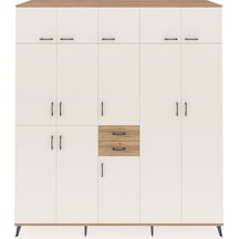 Kronos Dolap 10 Raflı 2 Çekmeceli 3 Askılı 220x59x243 Çam-aytaşı/çam Aytası/atlas Çam