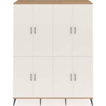 Hyperion Gardrop 4 Raflı 8 Kapaklı 4 Askılı 176x44x221 Çam-aytaşı/çam Aytaşı/çam
