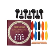Alux 0.20 Çelik Abanoz Burgu Tezene Eşik 4'Lü Set
