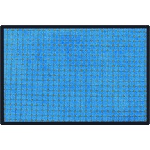 Turkuaz Benekli Toz Kontrollü Pvc Tabanlı Nem Alıcı Kapı Önü Paspası 001