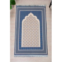 Mihraplı Yıldız Desenli Goblen Seccade - Lacivert Lacivert