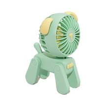 Eternal Luck Mini Masaüstü Dekoratif Fan Sevimli Evcil Köpek Şarjı Usb Küçük Fan Yeşil