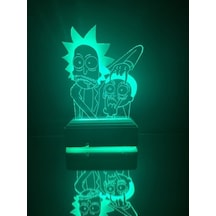 3D Rick And Morty 16 Renk Masa Lambası (507061824)