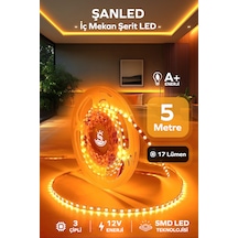 3 Çipli Şerit Led Amber Rengi 12v 5 Metre