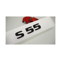 S 55 Bagaj Uyumlu Parlak Siyah Abs 3m 3d Yazı Logo