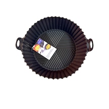 Airfryer Silikon Kalıp Kek Kalıbı 21 Cm Siyah