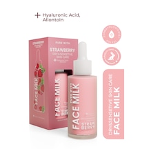 Çilek Özlü Hassas Cilt İçin Yoğun Nemlendirici Yüz Sütü 150 Ml Hyaluronic Asit, Allontoin