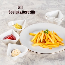 Porsima Bone 15689 6lı Kalpli Kase Seti Mini Sosluk Çerezlik Kase