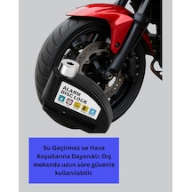 Depomıx Disk Fren Kilidi Alarmlı Anti Hırsızlık Motolet Scooter Bilet
