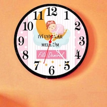 Çocuklara-Bebeklere Özel Iyi Uykular Yazılı Fotoğraflı Duvar Saat