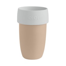 Leak Lock Sızdırmaz Silikon Bardak- Bubble Beige/powder Grey