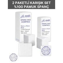 Spanç Gazlı Bez Kombo 1 Paket 8 Katlı 200 Adet - Yüksek Emici, Yapışmayan, Nefes Alabilir %100 Pamuk Yara Pansuman Pedi