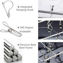 Çorap Kurutma Askısı, Çorap, İç Çamaşırı, Giysi Ve Havlular İçin 36 Rüzgar Geçirmez Paslanmaz Çelik Çamaşır Mandalı Askılı Çamaşır Kurutma Makinesi Diğer