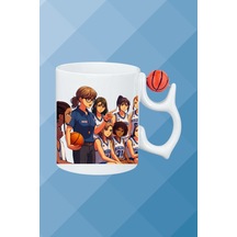 Basketboll Toplu Basket Sever Kupa Bardak Çay Kahve Fincanı Oyuncu Koçu-15 Beyaz