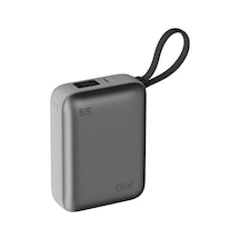Pb120 20000mah Pd 65w Cep Boyu Kompakt Tasarımlı Dijital Göstergeli Powerbank Taşınabilir Süper Hızlı Şarj Cihazı Gri