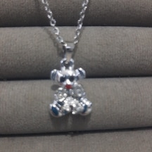 Stainless Steel Çelik Kolye Gold Ayıcık 40 Cm+5 Cm